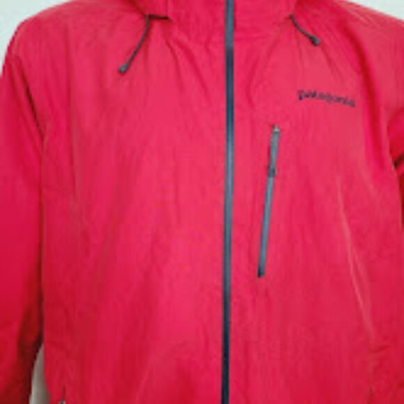 Patagonia Men's Red Powder Bowl Freeride Hooded Snow Windbreaker Jacket Size L - Picture 7 of 11